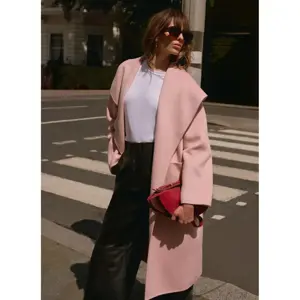 Mint Velvet Pink Wool Blend Hand Finished Coat